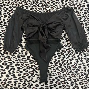 Fashion nova off-the shoulder black Bodysuit